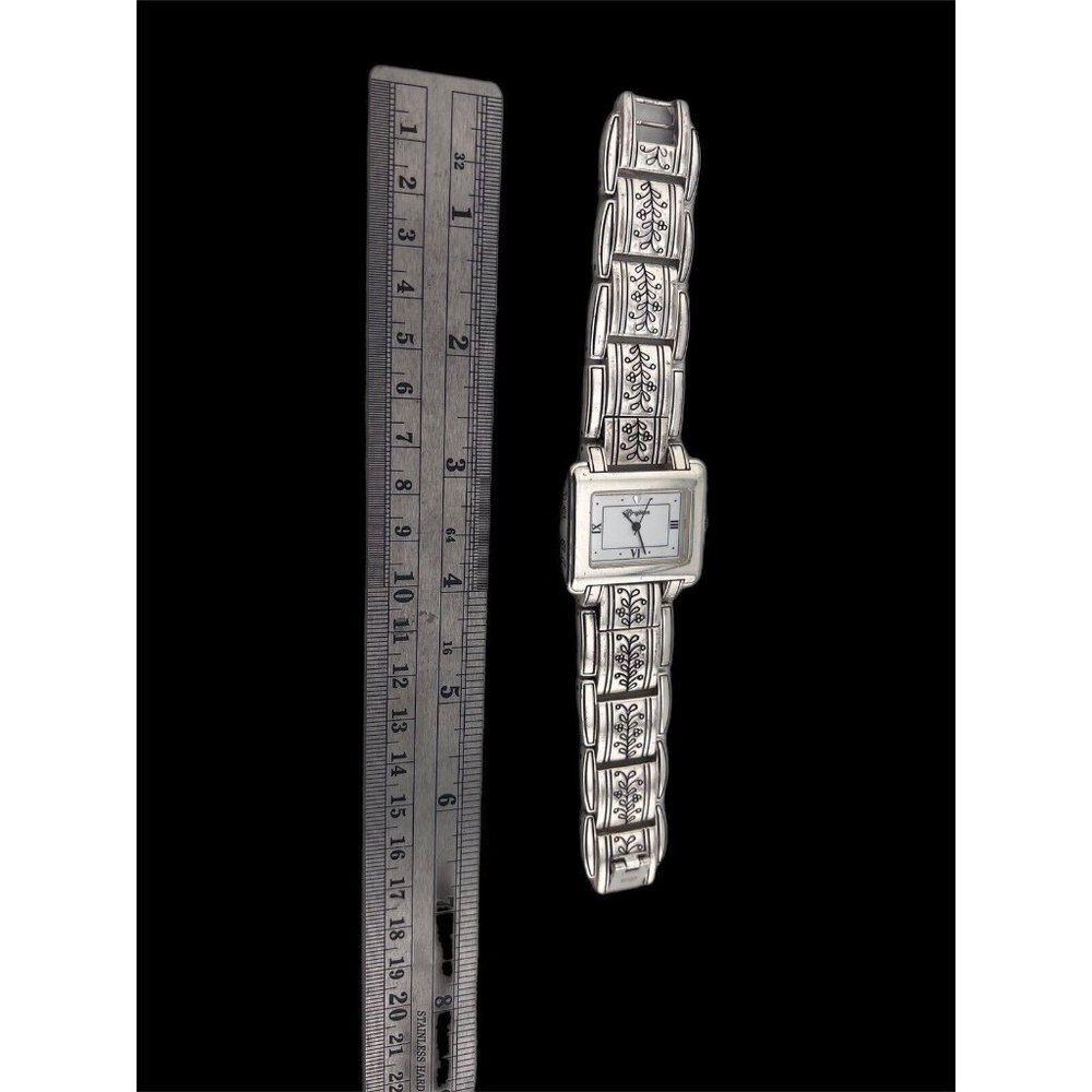 Brighton Dresden Watch 6.75 - 7" Comes With New Battery Silver Plated Excellent - Picture 6 of 6